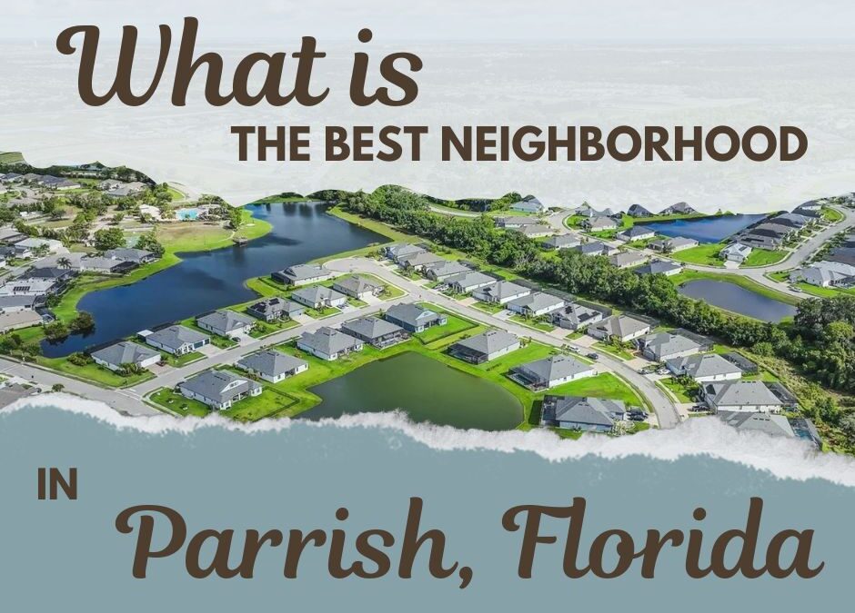 Aerial of a neighborhood in Parrish, Florida